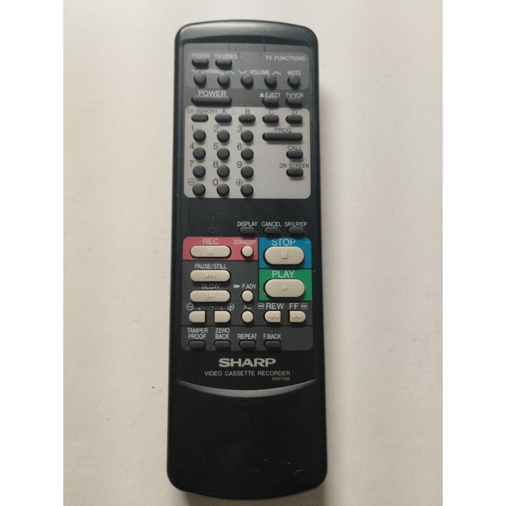 Sharp G0573GE VCR Remote Control - Tested & Works